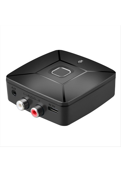 Bluetooth 6.0 Ses Alıcısı 3.5mm Aux Ila 2 Rac Usbc Stereo Müzik Kablosuz Ses Adaptörü Pc Tv Araba Hoparlör Amplifikatörü (Yurt Dışından)