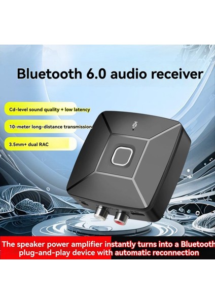 Bluetooth 6.0 Ses Alıcısı 3.5mm Aux Ila 2 Rac Usbc Stereo Müzik Kablosuz Ses Adaptörü Pc Tv Araba Hoparlör Amplifikatörü (Yurt Dışından) fiyatları