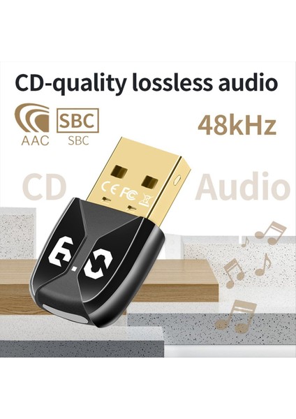 USB Bluetooth6.0 Dongle Bluetooth6.0 Bluetooth Klavye Fare Kulaklık Hoparlör Için Alıcı Verici (Yurt Dışından) indirimleri