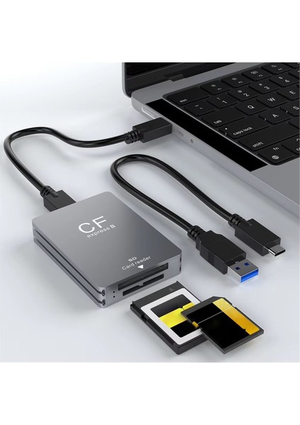 2 In 1 Cfexpress Tip A Sd Kart Okuyucu Taşınabilir Cfexpress Okuyucu Usb3 2 10 Gbps Çift Yuvalı Sd Hafıza Kartı Adaptörü A + Sd (Yurt Dışından) modelleri