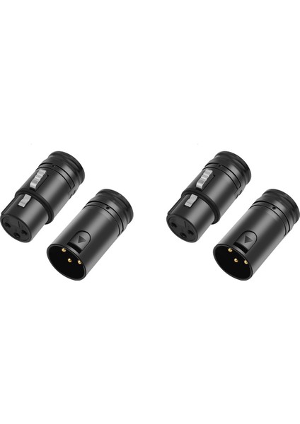 4x Erkek ve Dişi Kompakt Xlr Mikrofon Lehim Adaptörü Ayarlanabilir 90° 3pin Xlr Lehim Konnektörü 3 Pın Xlr Uçları (Yurt Dışından)
