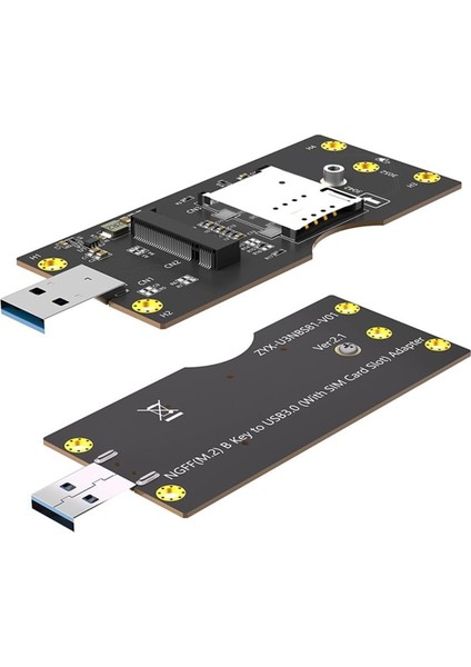Ngff(M 2) - Sım 8pin Kartlı USB 3 0 Adaptörü 3g/4g/5g Modülü Için Genişletme Kiti Yuvası 3042/3052 Tip Ngff(M 2) Anahtar B Kartı (Yurt Dışından)