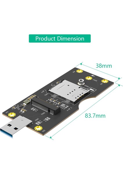 Ngff(M 2) - Sım 8pin Kartlı USB 3 0 Adaptörü 3g/4g/5g Modülü Için Genişletme Kiti Yuvası 3042/3052 Tip Ngff(M 2) Anahtar B Kartı (Yurt Dışından) modelleri