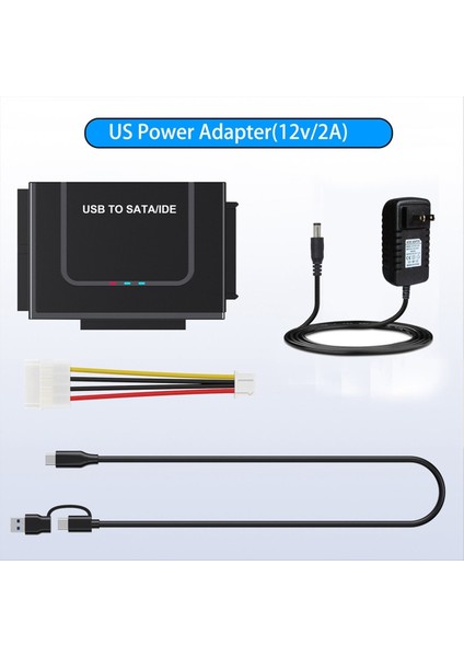 USB - Sata/ıde Adaptör Sata 2.5inch ve 3.5 Inç Sata Katı Hal Diski Abd Fişi Için USB Sabit Sürücü Kablo Adaptörü (Yurt Dışından) fırsatları