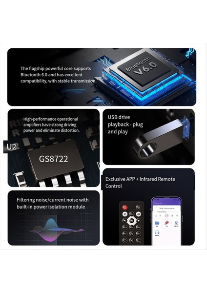 Çok Fonksiyonlu Bluetooth 6 0 Alıcı Verici Stereo Alıcı Bluetooth Güç Amplifikatörü Rca/aux/usb/6 5mm Mıc (Yurt Dışından) fiyatları