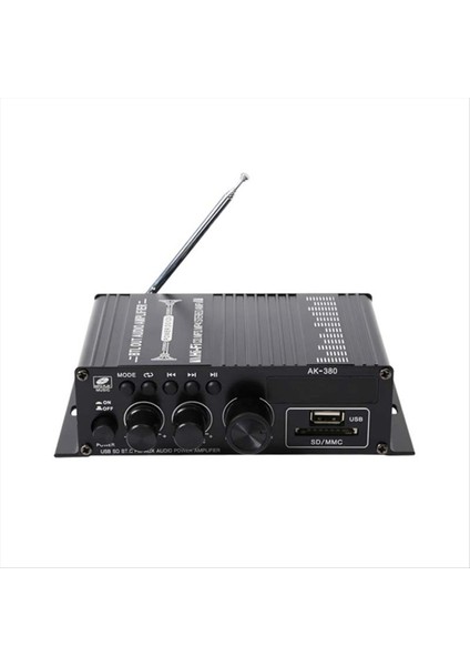 AK-380 Bluetooth Ses Güç Amplifikatörü 2 0 Ch Bluetooth Alıcısı Hoparlör Amp USB Sd Aux Girişi Güç Ab Fışı ile (Yurt Dışından)