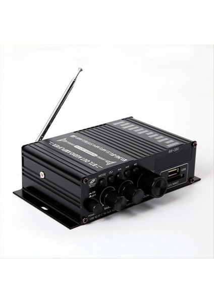 AK-380 Bluetooth Ses Güç Amplifikatörü 2 0 Ch Bluetooth Alıcısı Hoparlör Amp USB Sd Aux Girişi Güç Ab Fışı ile (Yurt Dışından) fiyatları