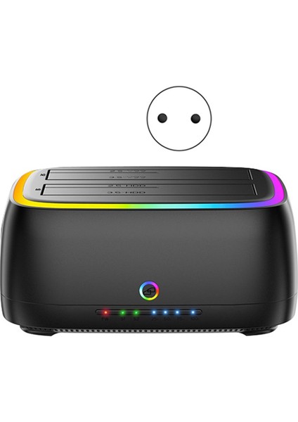 Çift Yuvalı Rgb Sabit Sürücü Istasyonu Usb3 0 - Sata Tip-C HDD Bağlantı Istasyonu Için 2 5/3 5 Inç Hdd/ssd Çevrimdışı Kopya Ab Tak (Yurt Dışından) indirimleri