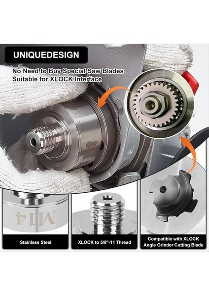 X-Lock Adaptörü, Öğütücü Adaptör KITI-M14 ve 5/8 Inç Iş Parçacığı, Kesme Diskleri ve Zımparalama Diskleri Için Açılı Öğütücü Adaptörü (Yurt Dışından) fırsatları