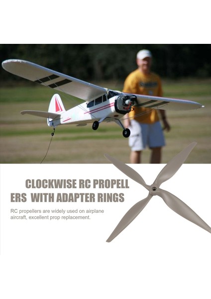 8pcs Rc Pervaneler Cw 12X6 Inç Adaptör Halkalı Uçak Için (Yurt Dışından) fırsatları