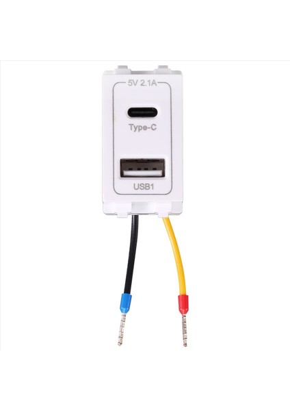Yeni USB Tip-C Çift Bağlantı Noktası Güç Modülü 220V Soket 5V 2.1A Telefon Şarj Modülü Transformatör Şarj Gücü Adaptörü (Yurt Dışından)