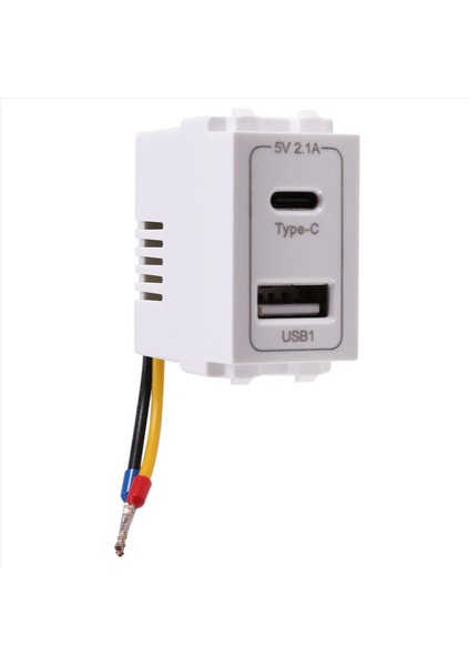 Yeni USB Tip-C Çift Bağlantı Noktası Güç Modülü 220V Soket 5V 2.1A Telefon Şarj Modülü Transformatör Şarj Gücü Adaptörü (Yurt Dışından) fiyatları