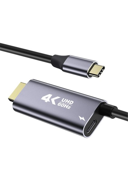 USB C - HDMI Uyumlu Video Kablosu 100W Pd Hızlı Şarj Adaptörü ile 4K 60Hz Tip C - Hd 1 8m Dizüstü Bilgisayarlar Için Kablo (Yurt Dışından)