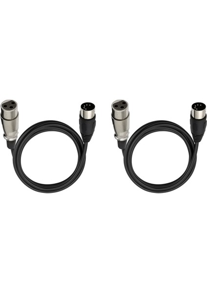 2x Dın 5 Pin - Xlr 3 Pin Ses Kablosu Mıdı Veya Xlr Dın 5p Erkek - Xlr Dişi ile Müzik Aletlerini Veya Kabloları Eşleştirmek Için (Yurt Dışından)