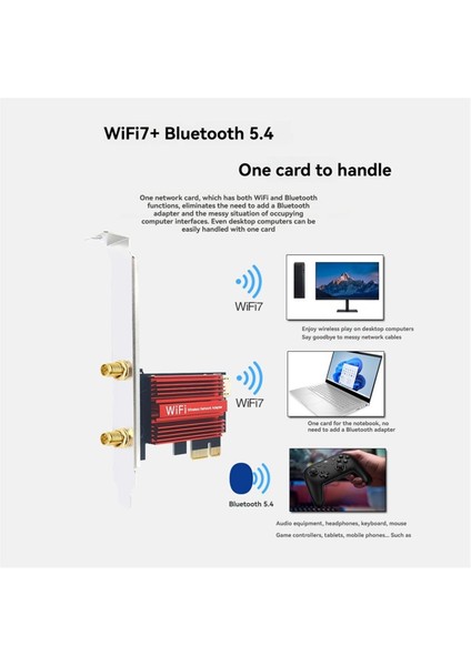 RTL8922AE Wifi7 Adaptörü Dahili Pcıe Kablosuz Ağ Kartı 2 4g/5g/6ghz 6338MBPS Bluetooth 5 4 Kablosuz Ağ Adaptörü (Yurt Dışından) indirimleri