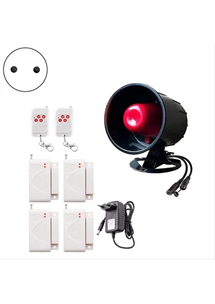 433MHZ Kablosuz Alarm Siren Sistemi Ev Güvenliği Hırsız Alarmı Kapı Sensörü Uzun Aralıklı Kolay Kurulum Ab Fişi (Yurt Dışından) indirimleri