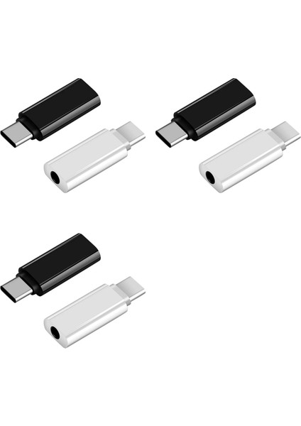 6 Adet Tip-C 3 5mm Jack Dönüştürücü Kulaklık Ses Adaptör Kablosu Tipi USB C 3 5 mm Kadın Kulaklık Aux Kablo Adaptörü (Yurt Dışından)