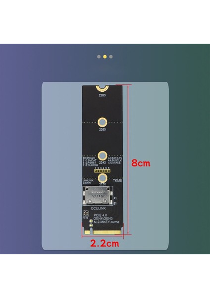 Oculink Sff 8612 - M 2 Için Nvme M-Key SSD SFF-8612 Kadın Yükseltici Kart Pcıe 4 0 X4 U 2 SSD Sabit Disk Dönüştürücü (Yurt Dışından) indirimleri
