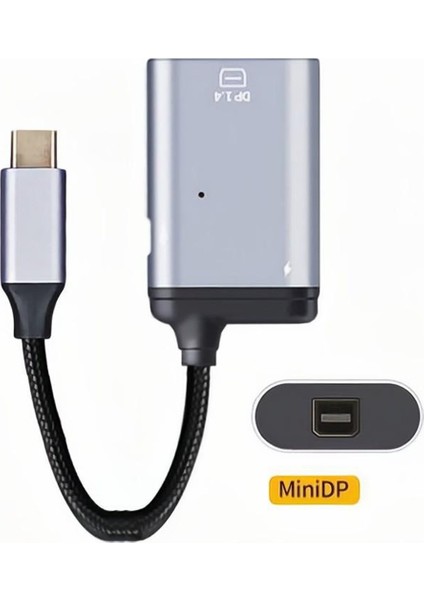Mini Displayport Adaptörü Usb-C Tip C - Mini Dp Displayport Monitör Dönüştürücü 4K 2k 60hz Dişi Pd Güç Bağlantı Noktası ile (Yurt Dışından) fiyatları