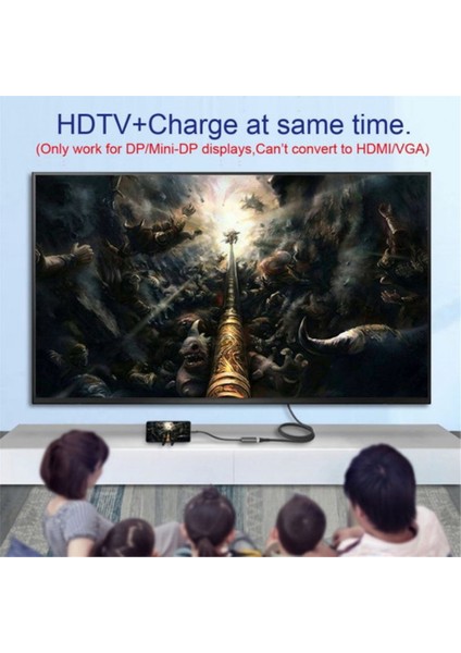 Mini Displayport Adaptörü Usb-C Tip C - Mini Dp Displayport Monitör Dönüştürücü 4K 2k 60hz Dişi Pd Güç Bağlantı Noktası ile (Yurt Dışından) indirimleri