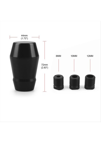 72MM Araba Alüminyum Dişli Vardiyası Knob Kalın Bel Vardiya Kafası M8 M10 M12 Adaptörlü (Yurt Dışından) fırsatları