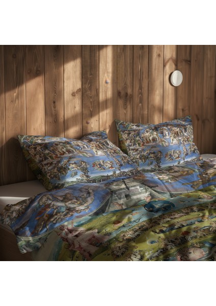 Dünyevi Zevkler Bahçesi & Son Yargı Çift Taraflı Nevresim Takımı 200 cm x 220 cm fırsatları