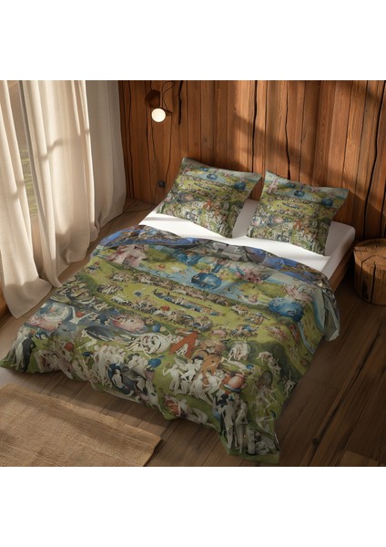 Dünyevi Zevkler Bahçesi & Son Yargı Çift Taraflı Nevresim Takımı 200 cm x 220 cm indirimleri