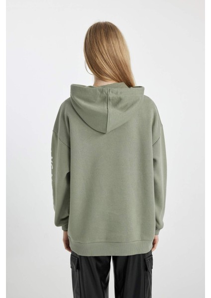 Coool Guns N' Roses Oversize Geniş Kalıp Kapüşonlu Kanguru Cepli Kalın Sweatshirt