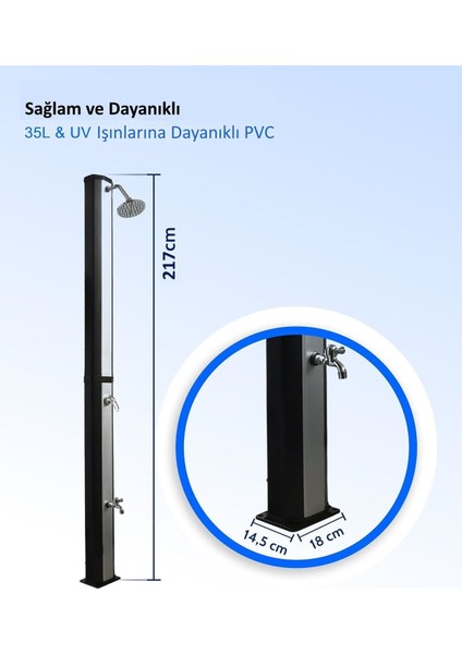 Solar Duş Ayak Yıkamalı 35L fiyatları