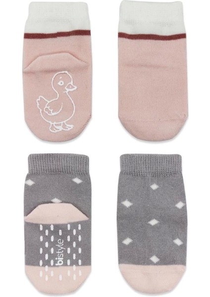 Bfs Bistyle Hayvan Figür Kaymaz Kız Soket Çorap 2'li BS10120 Gri modelleri