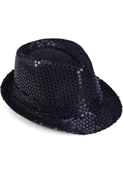 Bfs Çocuk Boy Siyah Payetli Şapka Gösteri Şapkası Michael Jackson Şapkası 54 No fiyatları