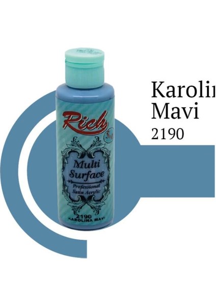 Rich Multi Surface 2190 Karolina Mavi Akrilik Boya 120 cc