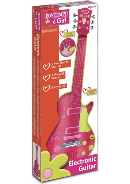 Bfs Elektronik Tuşlu ve Telli Askılı Pembe Gitar