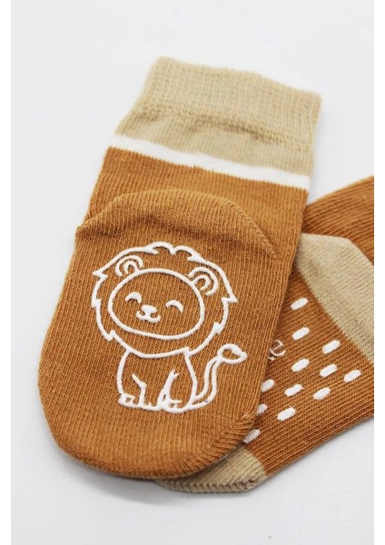 Bfs Bistyle Hayvan Figürlü Kaymaz Erkek Soket Çorap 2'li BS10119 Hardal modelleri