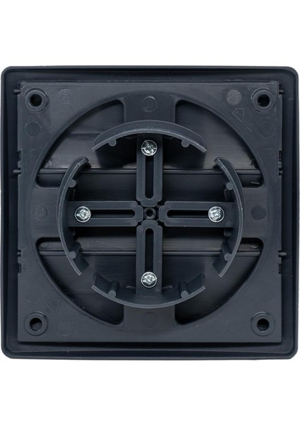 6462 Kare Hareketli Aspiratör Baca Kapağı Duvar Menfezi Ayarlı (Füme)