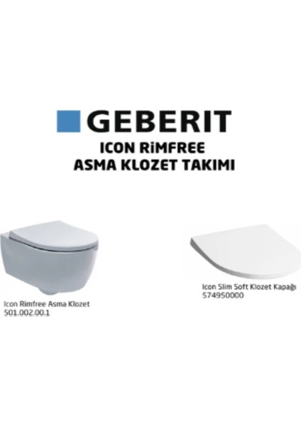 Icon Rimfree Soft Slim Klozet Takımı