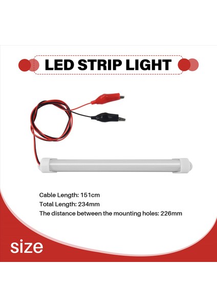 2x 12V Araba LED Smd Iç Aydınlatma Çubuğu Tüp Şerit Lambası Soğuk Beyaz (Yurt Dışından) fırsatları