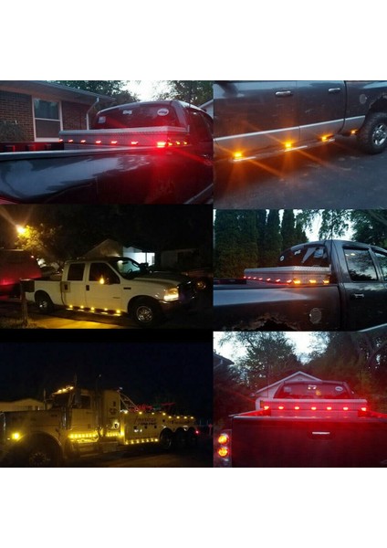 10X Amber LED Römork Kamyon Yan İşaret Işıkları 4LED Karavan Kampçısı 12V-24V (Yurt Dışından) fırsatları