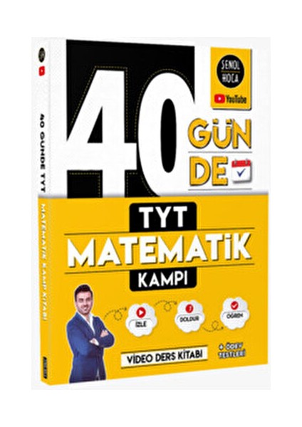 40 Günde TYT Matematik Üniversite Hazırlık İçin 100 Sayfa Video Ders Kitabı fiyatları