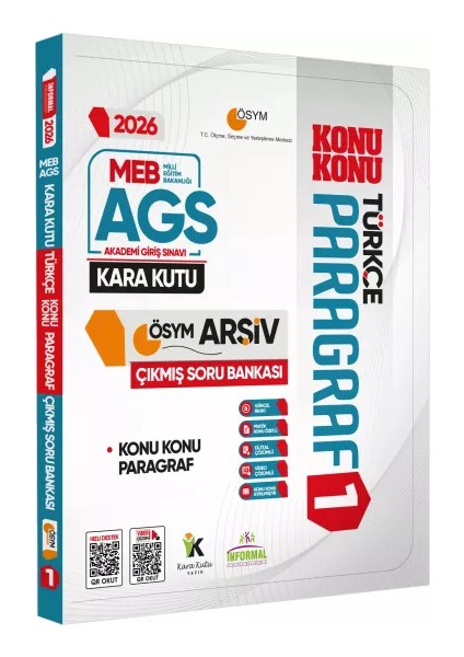 2026 MEB AGS Türkçenin Kara Kutusu PARAGRAF 1 KONU KONU ÖSYM Çıkmış Soru Bankası Konu Özetli Çözümlü