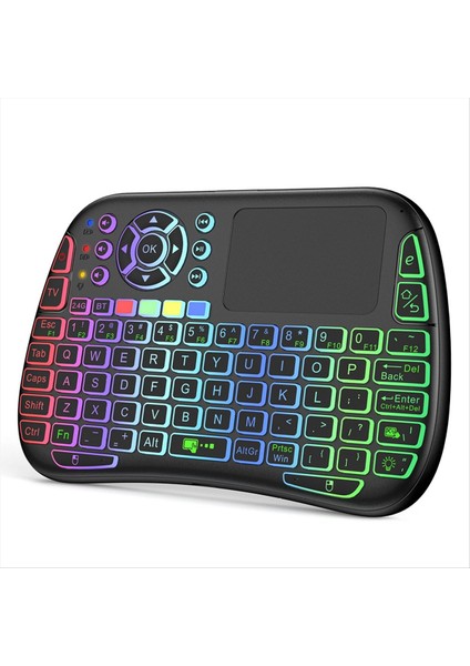 Mini Kablosuz Klavye Arka Işık Ingilizce Rusça Fransızca Ispanyolca Fly Air Fare 2 4g Touchpad Android Tv Kutusu Pc Için (Yurt Dışından)