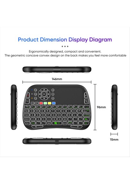 Mini Kablosuz Klavye Arka Işık Ingilizce Rusça Fransızca Ispanyolca Fly Air Fare 2 4g Touchpad Android Tv Kutusu Pc Için (Yurt Dışından) modelleri