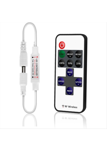 Tek Renkli 3528 5050 LED Şerit Işıklar Için Mini Kablosuz Uzaktan Kumanda 5-24V Dc LED Şerit Için Dc Konnektörlü (Yurt Dışından)