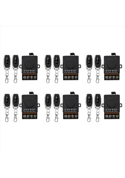 6x Ac 220V 30A 1ch 433MHZ Kablosuz Uzaktan Kumanda Anahtarı Rf Röle Alıcı + Kapalı/açık Verici (Yurt Dışından)