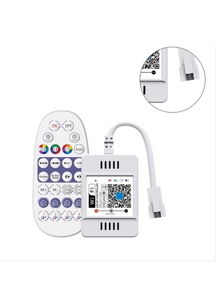 Wifi Spı Piksel LED Şerit Işık Kontrol Cihazı Müzik Ses Uzaktan Kumanda Rüya Renkli Bant Işıkları App Kontrolü Dimmer (Yurt Dışından) fırsatları