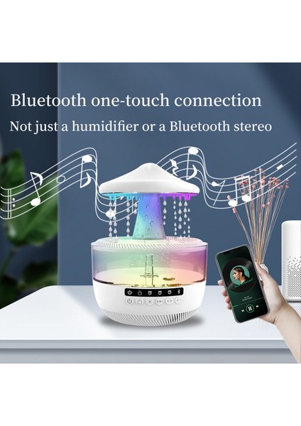 Yağmur Bulut Nemlendirici 350 ml Uçucu Yağ Difüzörü Bluetooth Hoparlör Yağmur Damlası Nemlendirici Gece Lambası ile Abd Plug (Yurt Dışından) modelleri