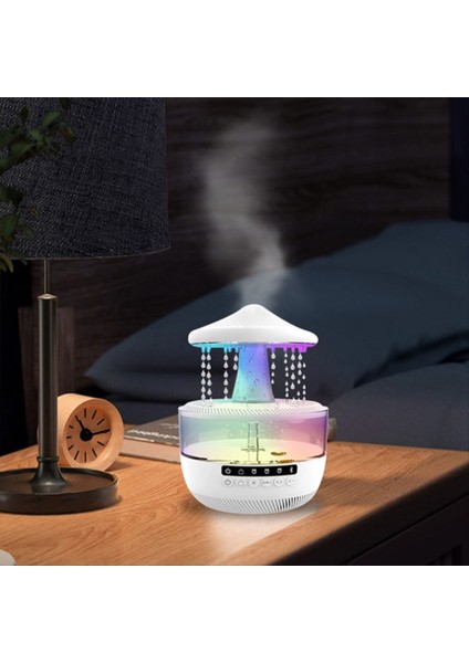 Yağmur Bulut Nemlendirici 350 ml Uçucu Yağ Difüzörü Bluetooth Hoparlör Yağmur Damlası Nemlendirici Gece Lambası ile Abd Plug (Yurt Dışından) fırsatları