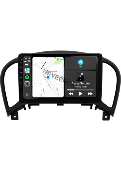 Nıssan Juke 2010-18 9"uyumlu Android Multimedia Gerçek 4/64 Kablosuz Carplay Geri Görüş Kameralı