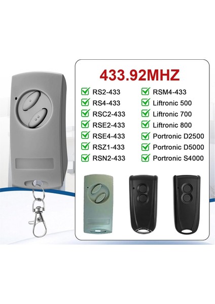 Garaj Kapısı Açacağı Uzaktan Kumanda 433 92MHZ Ecostar RSE2-433 RSC2-433 RSZ1-433 El Verici (Yurt Dışından) fırsatları