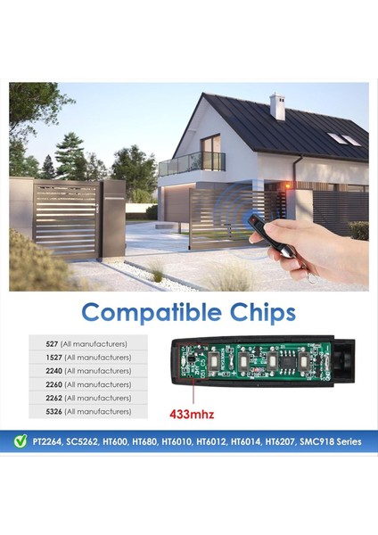3 Adet 433MHZ Uzaktan Kumanda Garaj Kapısı Uzaktan Kumanda El Verici Teksir Evrensel Kod Kopyalama Için (Yurt Dışından) modelleri